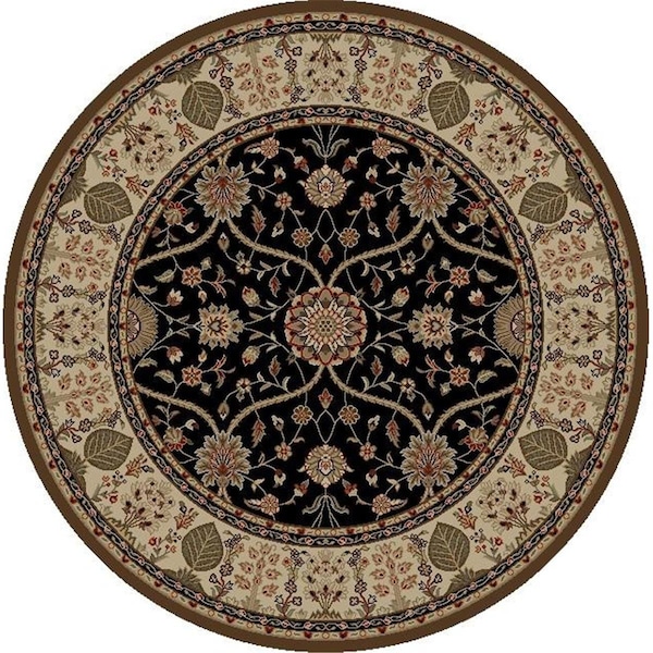 Concord Global 7 ft. 10 in. x 9 ft. 10 in. Kashan Heriz - Anthracite 28337 - main